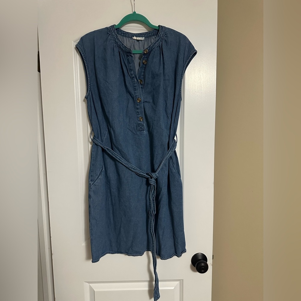 Denim Blue Sleeveless Dress